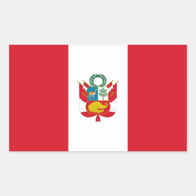 Peru/Peruvian War Flag Sticker (Front)