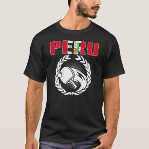 Peru Ping Pong Peruvian Table Tennis Team Suppor T-Shirt