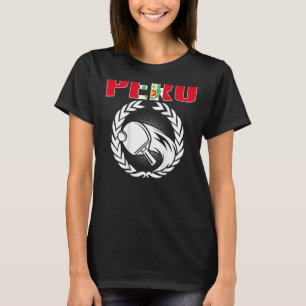Peru Ping Pong   Peruvian Table Tennis Team Suppor T-Shirt