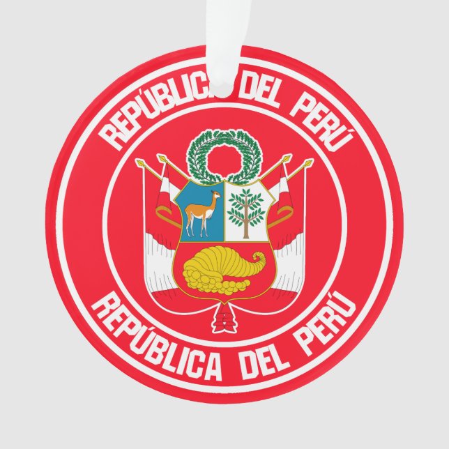 Peru Round Emblem Ornament (Front)