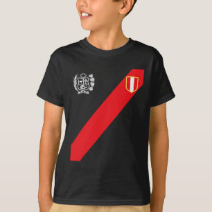 Peru Shirt Peruvian Flag Escudo Retro Soccer Inspi