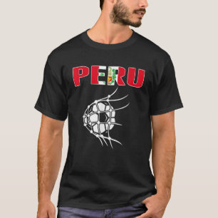Peru Soccer Fans Jersey Peruvian Flag Football Bal T-Shirt