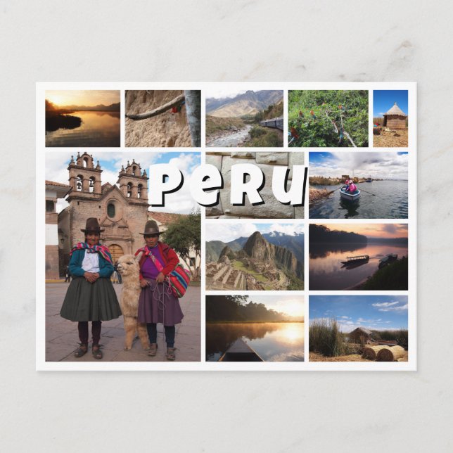Peru souvenir photo collage postcard (Front)