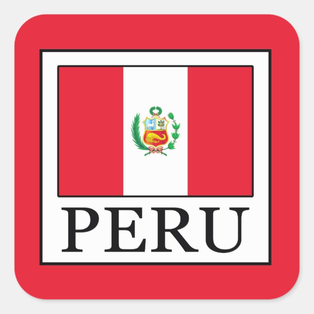 Peru Square Sticker (Front)