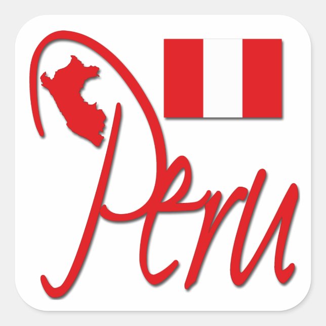 Peru Square Sticker (Front)