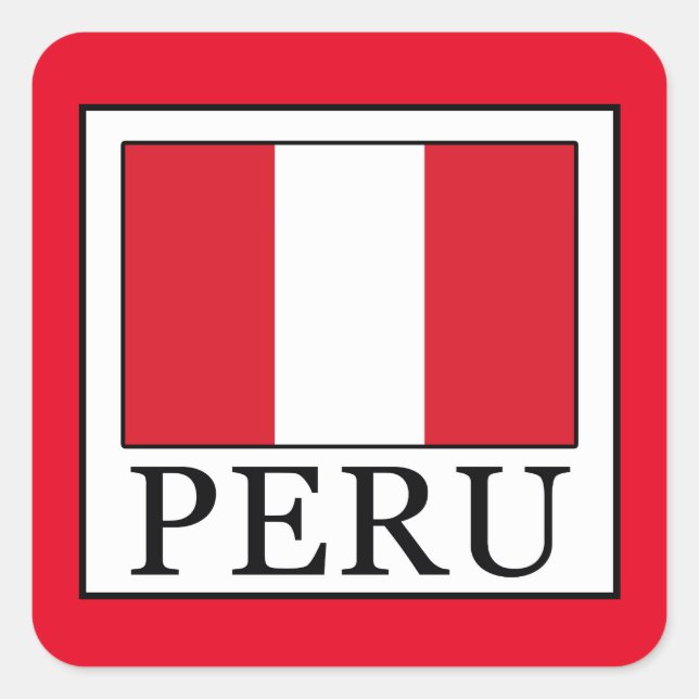 Peru Square Sticker (Front)