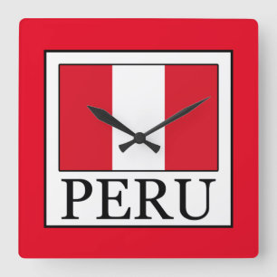 Peru Square Wall Clock