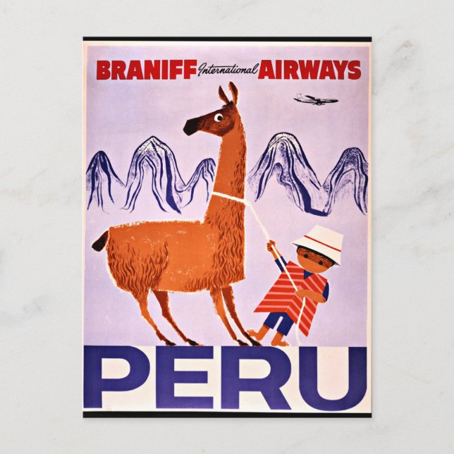 Peru Travel Vintage Postcard (Front)