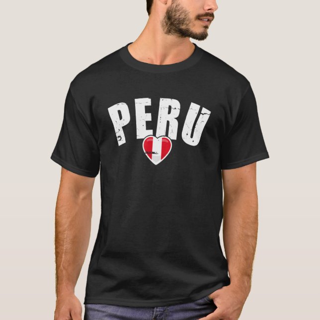Peru Vintage Peruvian Flag 1 T-Shirt (Front)