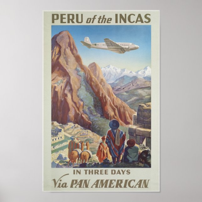 Peru Vintage Travel Poster (Front)