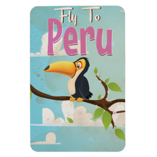 Peru Vintage Travel Poster Magnet