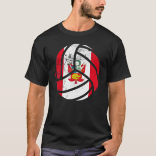 Peru Volleyball Peruvians Flag Volleyball Men Wom T-Shirt