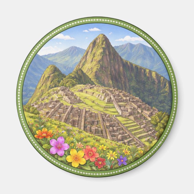 Peru's Machu Picchu Magnet (Front)
