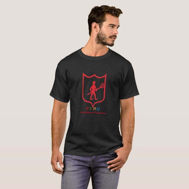 Peruvian a unique design conquistador T-Shirt (Front Full)