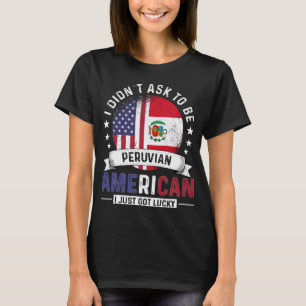 Peruvian American Flags Pride Country Peru Flag T-Shirt