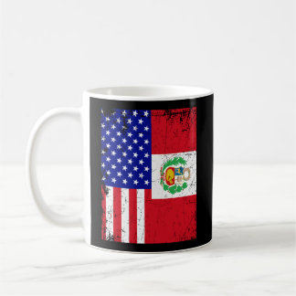 Peruvian American Half Peru Half Usa Flag Proud Coffee Mug