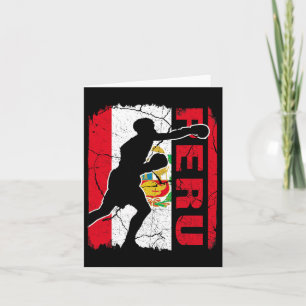 Peruvian Boxing Team Peru Flag Boxing Gloves  Card