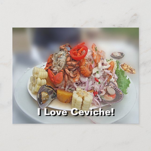 Peruvian Ceviche! Postcard (Front)