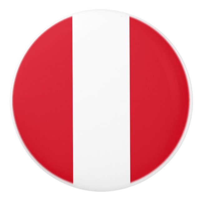 Peruvian Flag (Peru) Ceramic Knob (Front)