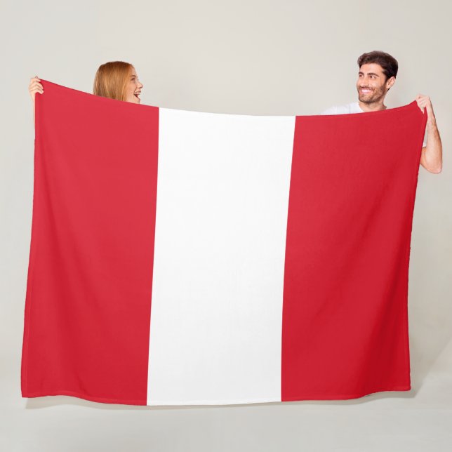 Peruvian Flag (Peru) Fleece Blanket (In Situ)
