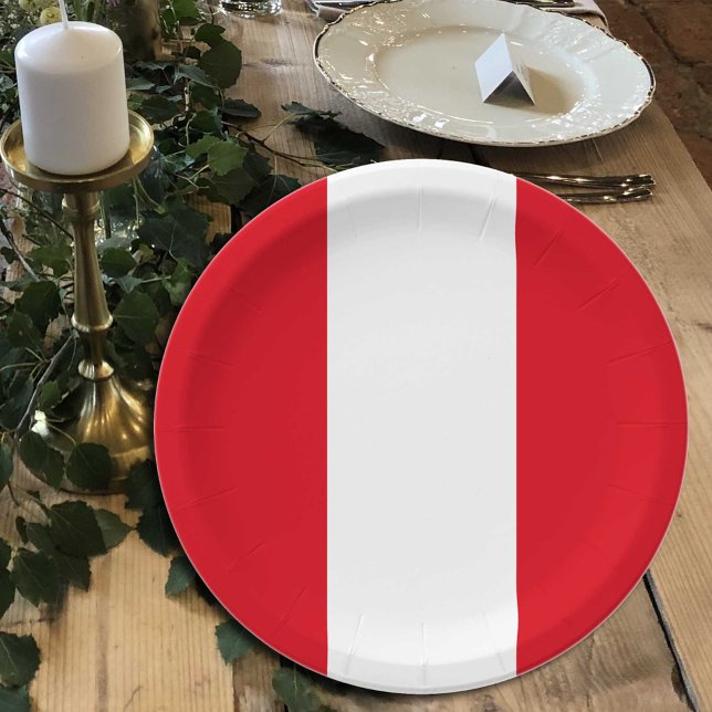 Peruvian Flag plates, party, sports, Peru Paper Plate (Creator Uploaded)
