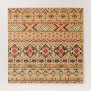 Peruvian Indian: Tribal Geometric Seamless Jigsaw Puzzle