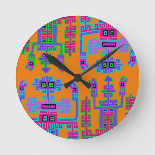 Peruvian Kings Round Clock (Front)