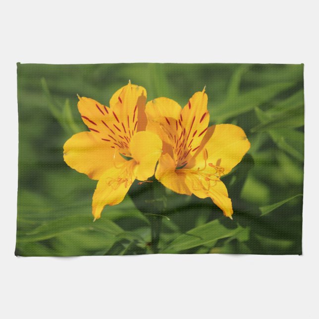 Peruvian Lilies Kitchen Towel (Horizontal)