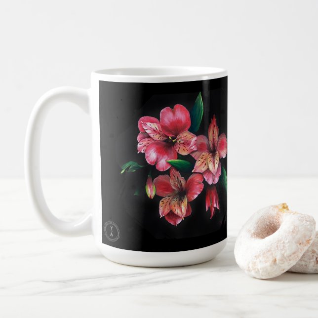 Peruvian Lily Love is the answer love mug (With Donut)