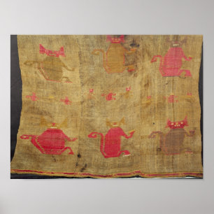 Peruvian shroud; cotton and vicuna brocaded poster