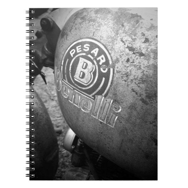 Pesaro Benelli vintage motorcycle Notebook (Front)