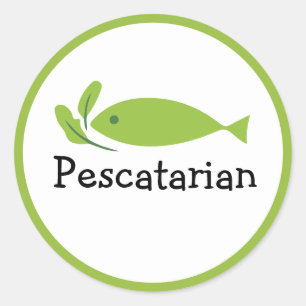 Pescatarian Diet Poisson écologique Vert Étiquette