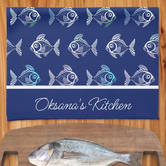 Pescatarian Pattern Kitchen Towel (Creator Uploaded)