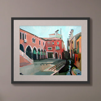 Pescheria di Rialto Painting Poster