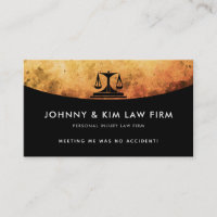 Pesonal Injury Law Firm Slogans Business Cards