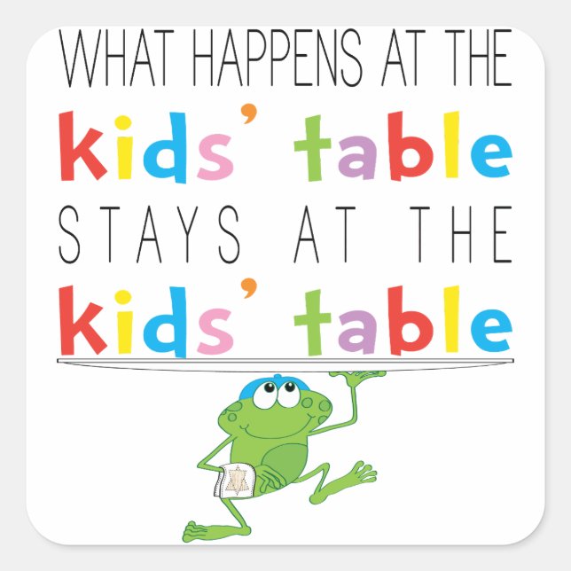 Pessah "Kids Table" Stickers 1 1/2" & 3" ronds (Devant)