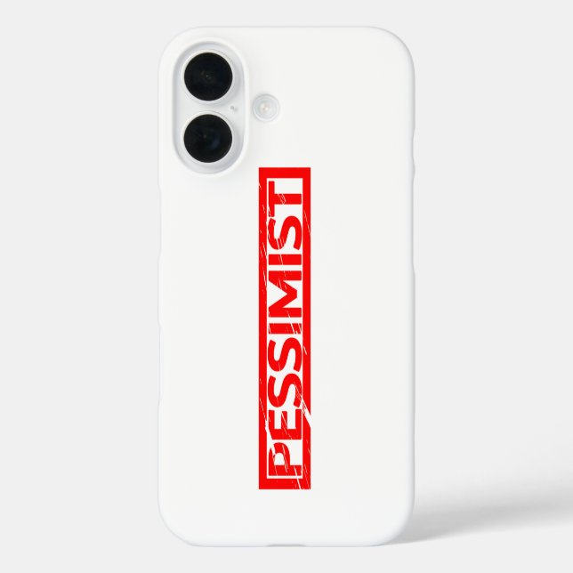 Pessimist Stamp Case-Mate iPhone Case (Back)