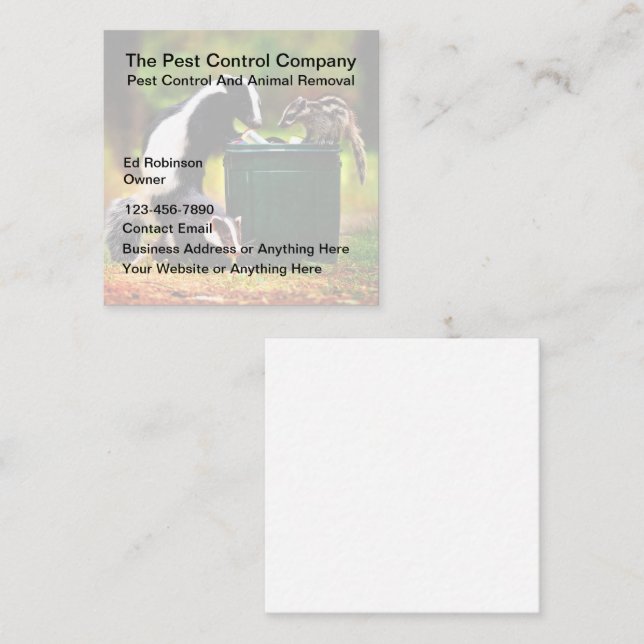 Pest Control Animal Removal Modern Business Cards (Front/Back)