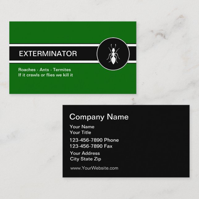 Pest Control Business Cards (Front/Back)