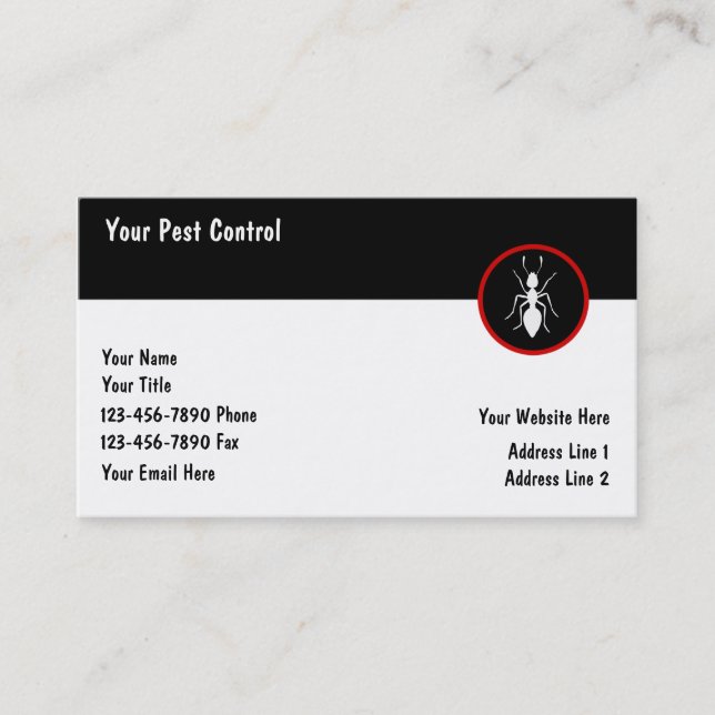 Pest Control Business Cards (Front)