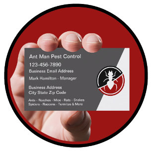 Pest Control Exterminating Business Card Template