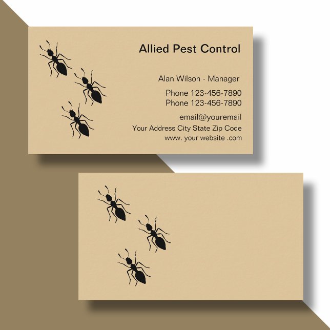 Pest Control Exterminating Services Business Card (Creator Uploaded)