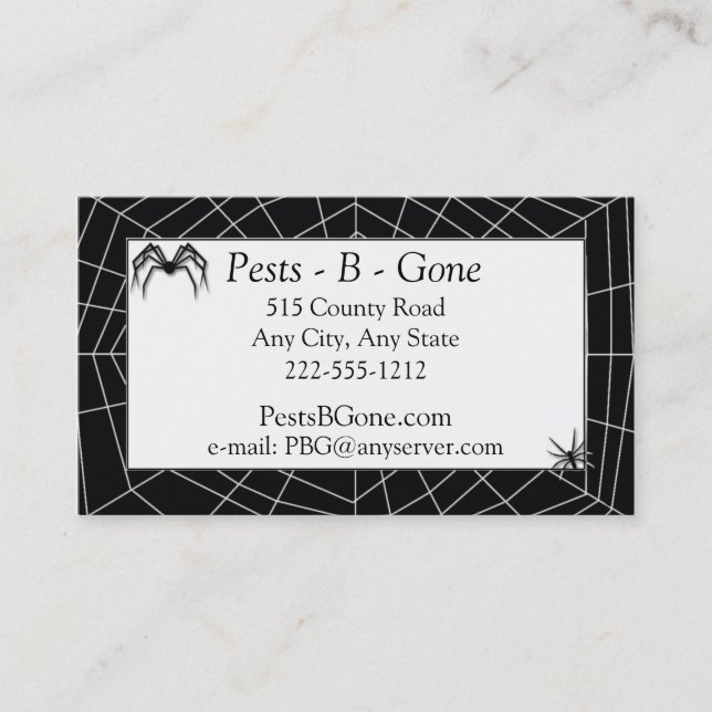 Pest Control Extermination Business Card (Front)