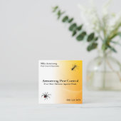 Pest Control Exterminator Bugs Insects Square Business Card (Standing Front)