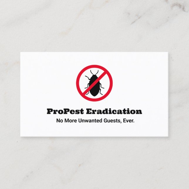 Pest Control Exterminator  Business Card (Front)