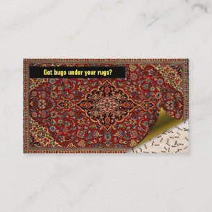Pest Control Exterminator - Got bugs? Persian Rug Business Card