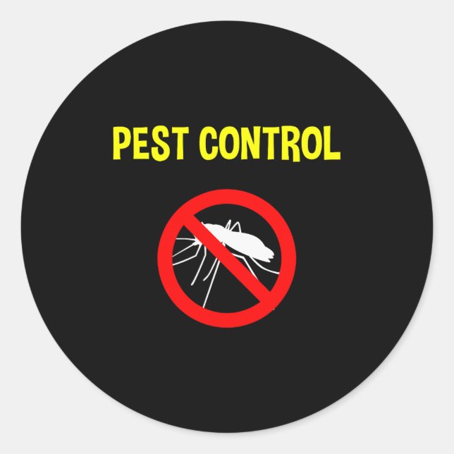 Pest Control Funny Halloween Costume Exterminator  Classic Round Sticker (Front)