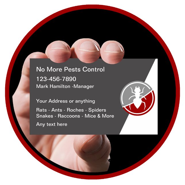 Pest Control Modern Exterminating Business Cards (Creator Uploaded)