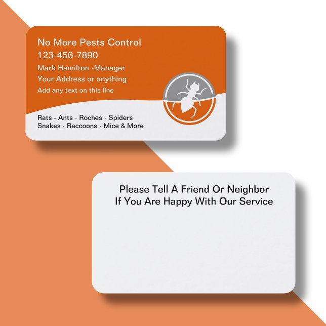 Pest Control Modern Exterminating Business Cards (Pest Control)