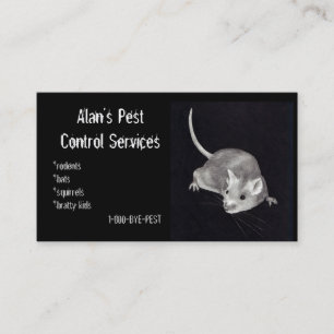 PEST CONTROL: MOUSE IN PENCIL: BUSINESS BUSINESS CARD